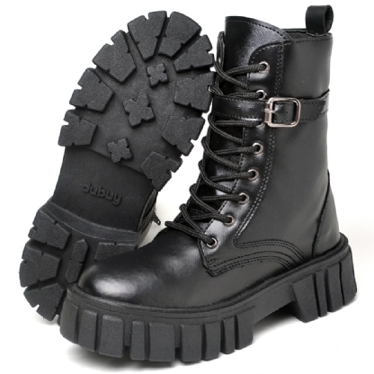 Bota Coturno Tratorado Feminino Preto "LOLLA" 1201DB