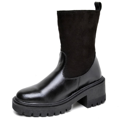 Bota Feminina de Salto Tratorado Preto "KALI" 1200DB