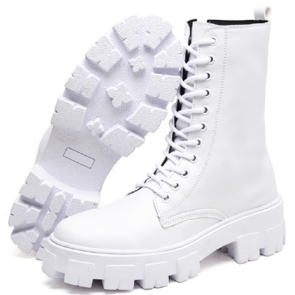 Bota Coturno Feminino White Cano Alto "Nevasca" 1801DB