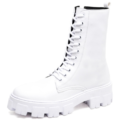 Bota Coturno Feminino White Cano Alto "Nevasca" 1801DB