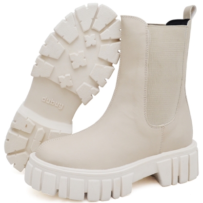 Bota Coturno Tratorado Feminino Off-White "HILLS" 1506DB