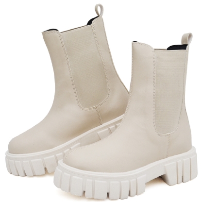 Bota Coturno Tratorado Feminino Off-White "HILLS" 1506DB