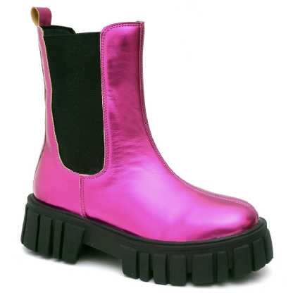 Bota Coturno Tratorado Feminino Rosa "HILLS" 1506DB