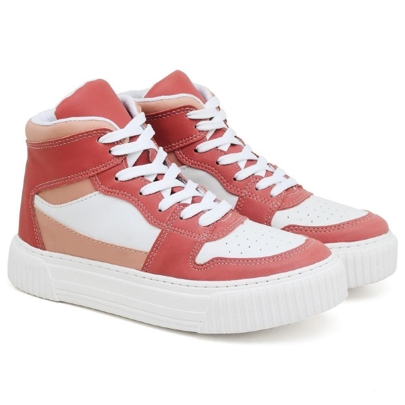 Tênis Sneacker Street Feminino Goiaba "BROZ" 030DB