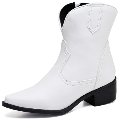 Bota Country Western Feminina Branco "WESTERN" 1701DB