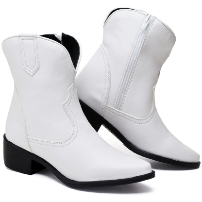 Bota Country Western Feminina Branco "WESTERN" 1701DB