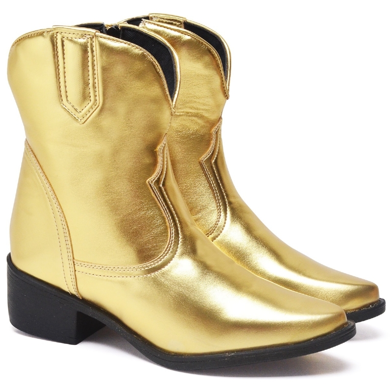 Bota Country Feminina Dourada "WESTERN" 1701DB