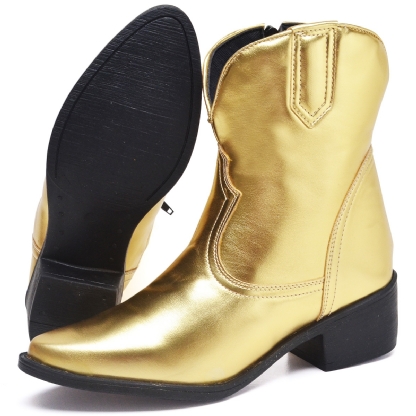Bota Country Feminina Dourada "WESTERN" 1701DB