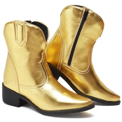 Bota Country Feminina Dourada "WESTERN" 1701DB