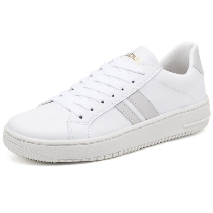 Tênis Casual Feminino Branco com Listras "STREET" 022DB