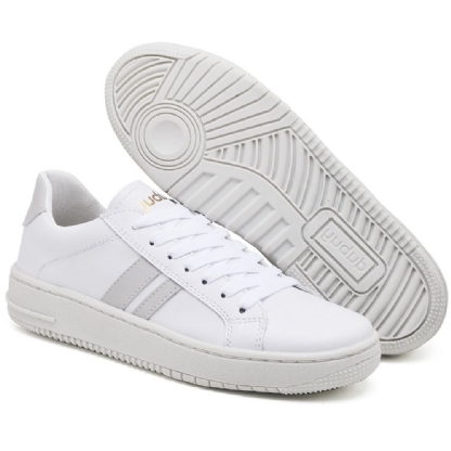 Tênis Casual Feminino Branco com Listras "STREET" 022DB