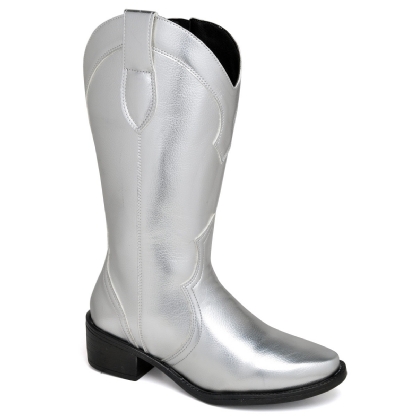 Bota Country Feminina Prata "WESTERN" 1703DB