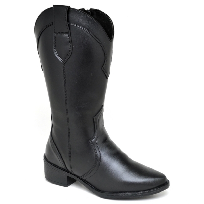 Bota Country Feminina Preto "WESTERN" 1703DB