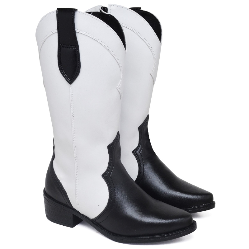 Bota Country Feminina Bicolor "WESTERN" 1704DB