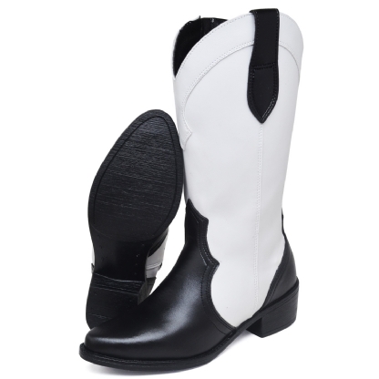 Bota Country Feminina Bicolor "WESTERN" 1704DB