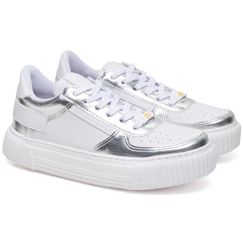 Tênis Sneacker Feminino Prata "SUN" 031DB