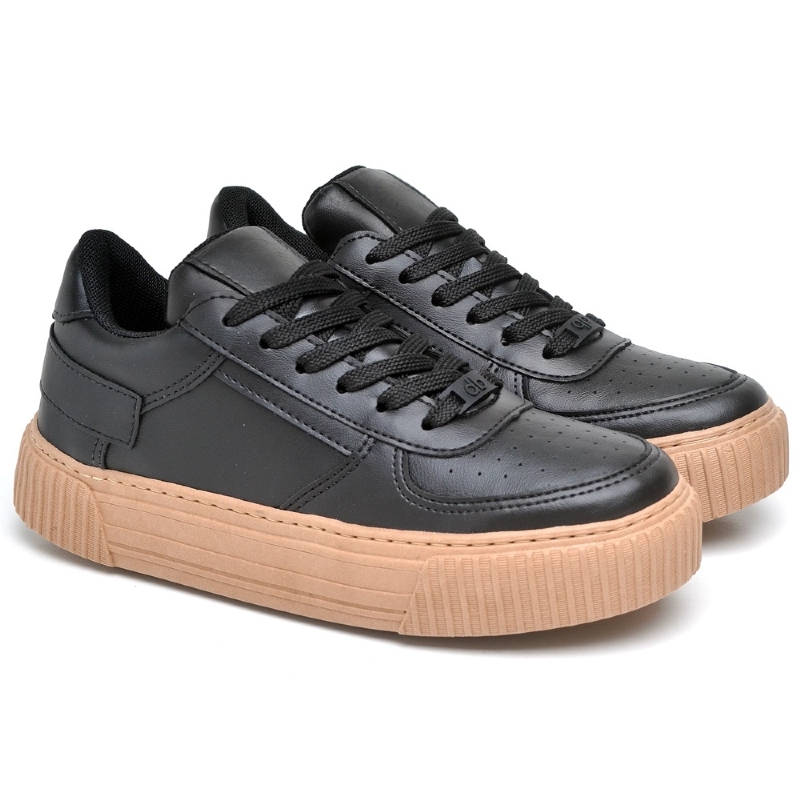 Tênis Sneacker Feminino Preto "SUN" 031DB