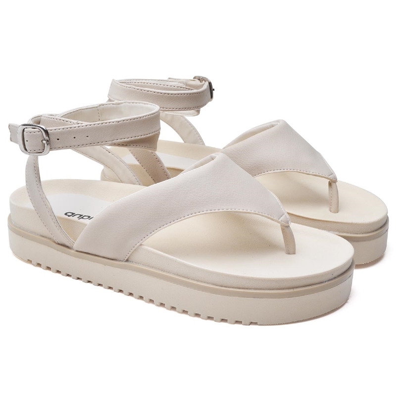 Sandália Chinela Feminina Off-White "MALU" 2046DB