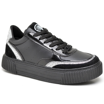 Tênis Sneacker Feminino Preto "AURORA" 036DB