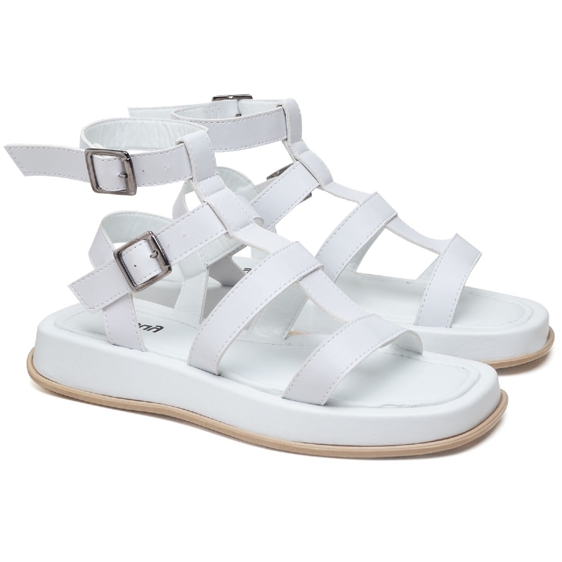 Sandália Plataforma Feminina Branco "DALI" 2055DB