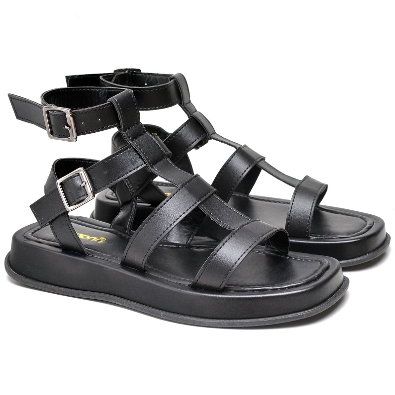 Sandália Plataforma Feminina Preto "DALI" 2055DB