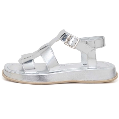 Sandália Plataforma Feminina Prata "DORA" 2056DB