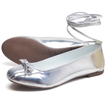 Sapatilha Bailarina Feminina Prata "DUDA" 3001DB