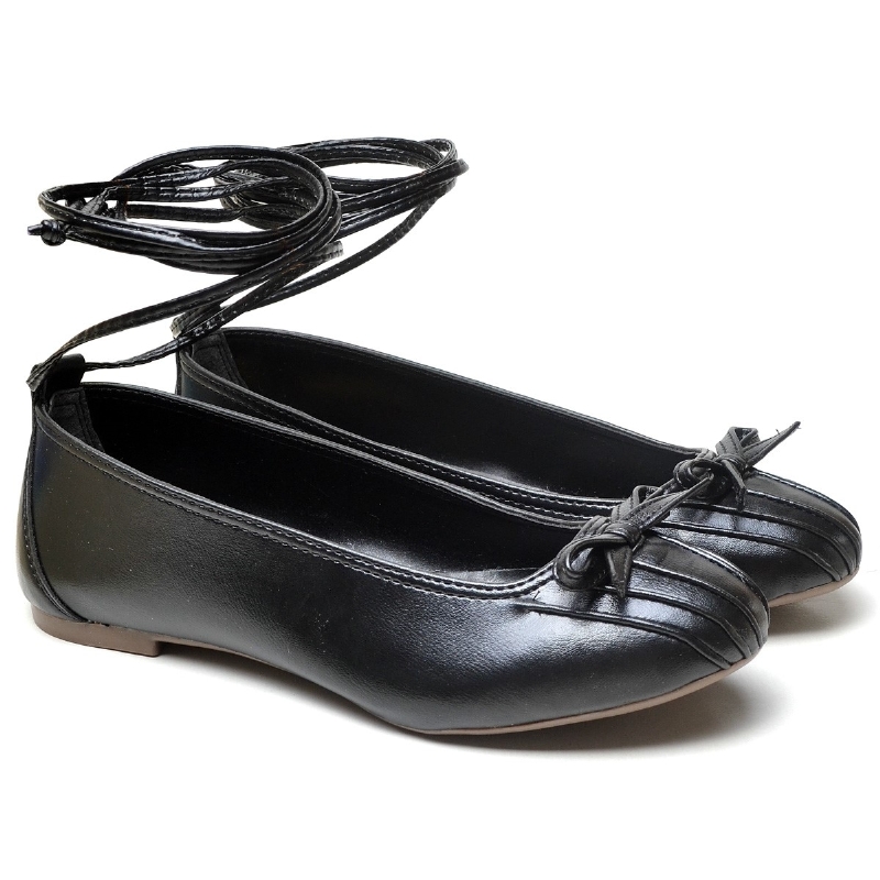 Sapatilha Bailarina Feminina Preto "DUDA" 3001DB
