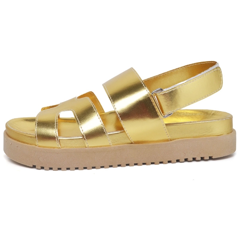 Sandália Papete Feminina Dourado "EMA" 2058DB