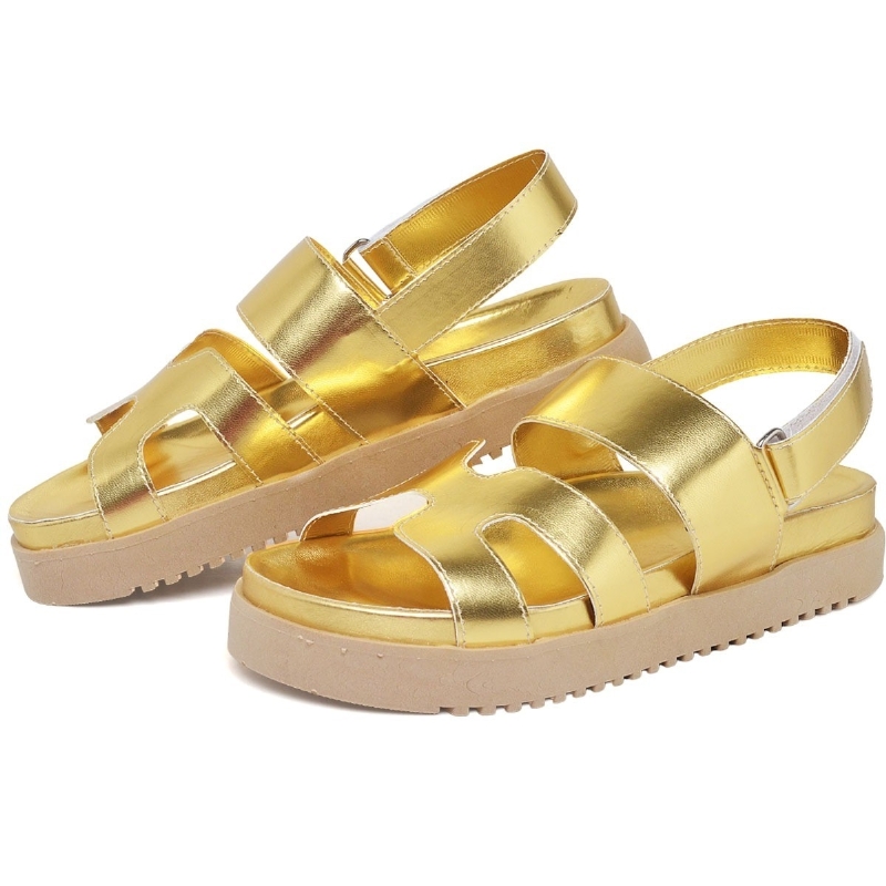 Sandália Papete Feminina Dourado "EMA" 2058DB