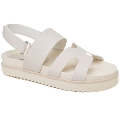 Sandália Papete Feminina Off White "EMA" 2058DB