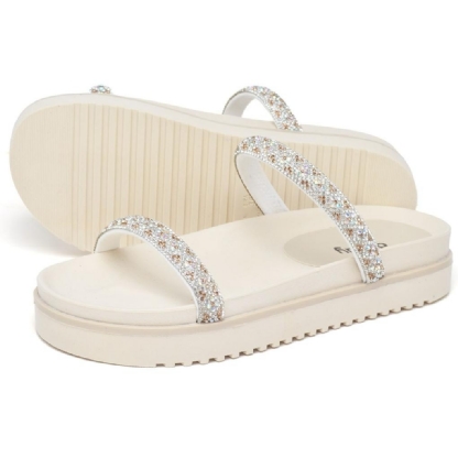 Sandália Papete Feminina Off White "MAVI" 2063DB
