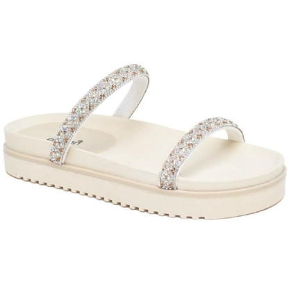 Sandália Papete Feminina Off White "MAVI" 2063DB