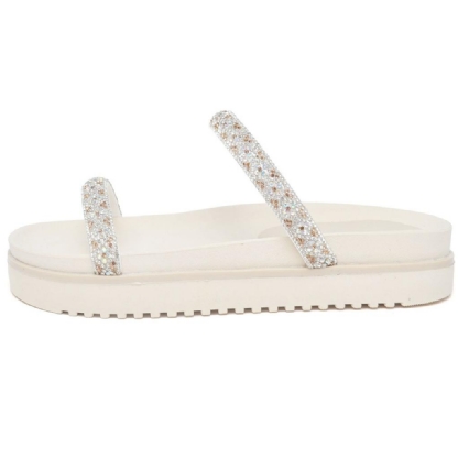 Sandália Papete Feminina Off White "MAVI" 2063DB