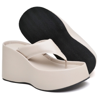 Tamanco Papete Chinela Feminino Aveia "VIK" 2100DB