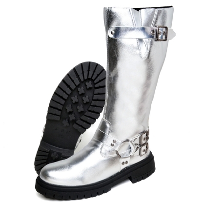 Bota Biker Boots Prata Feminina "TAYLOR" 1820