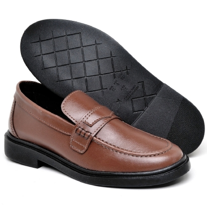 Sapato Mocassim De Salto Feminino Marrom "EVA" 1416DB