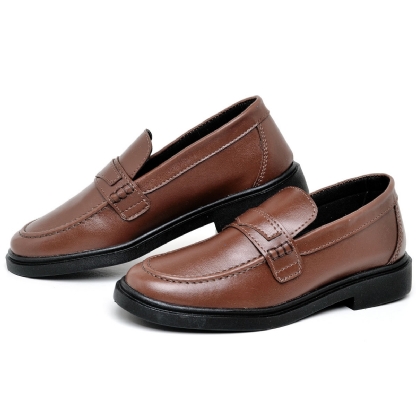 Sapato Mocassim De Salto Feminino Marrom "EVA" 1416DB