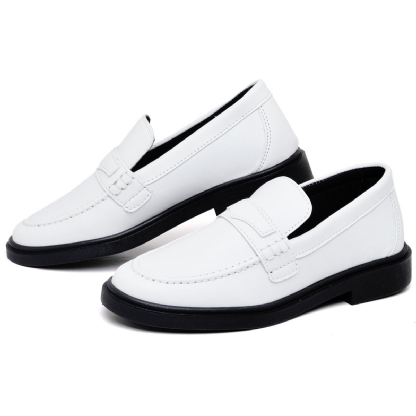 Sapato Mocassim De Salto Feminino Branco "EVA" 1416DB