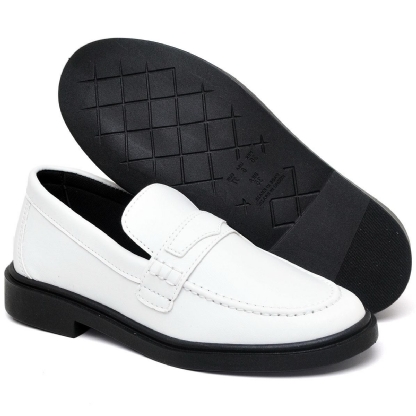 Sapato Mocassim De Salto Feminino Branco "EVA" 1416DB