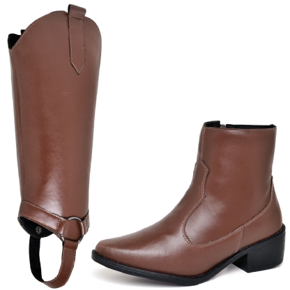 Bota Feminina Country 2 em 1 Marrom "MORGAN" 1706DB
