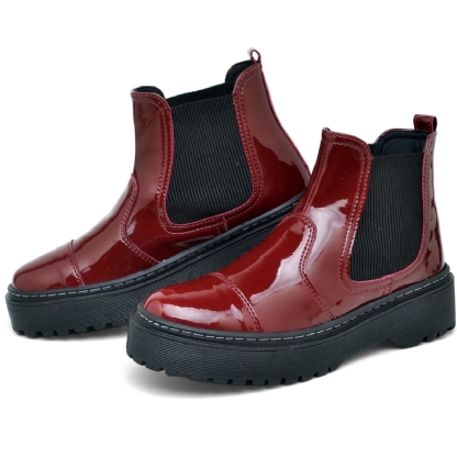 Bota Coturno Feminino Tratorada Red Cherry "AMY" 1508DB