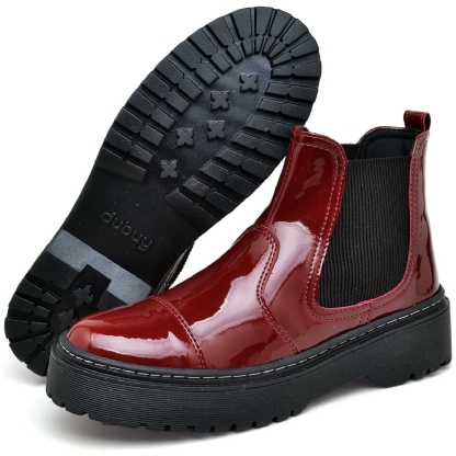 Bota Coturno Feminino Tratorada Red Cherry "AMY" 1508DB