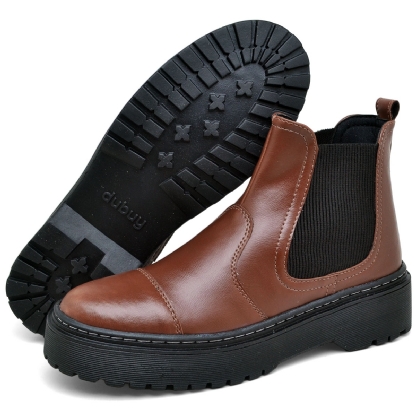 Bota Coturno Feminino Tratorada Marrom "AMY" 1508DB