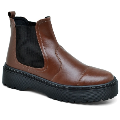 Bota Coturno Feminino Tratorada Marrom "AMY" 1508DB
