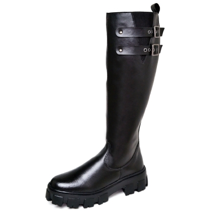 Bota Cano Alto Feminina Preto "ROMA" 1814DB