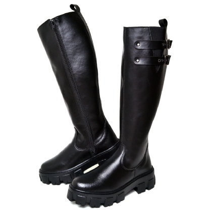 Bota Cano Alto Feminina Preto "ROMA" 1814DB