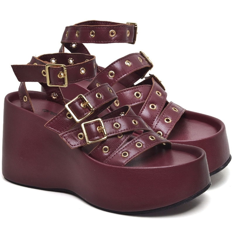Tamanco Sandália Plataforma Feminino Red Cherry "BLAIR" 2102DB