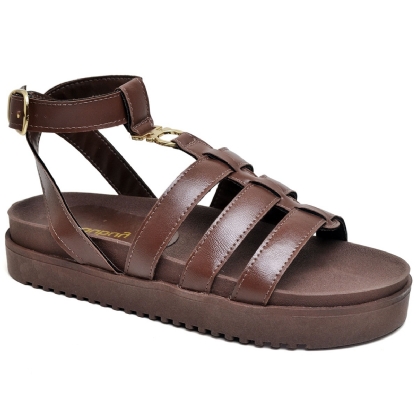 Sandália Papete Feminina Marrom "LUNA" 2068DB