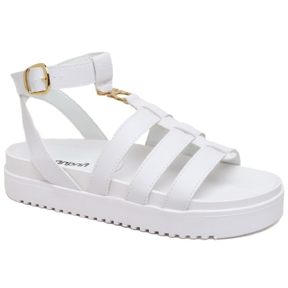 Sandália Papete Feminina Branco "LUNA" 2068DB